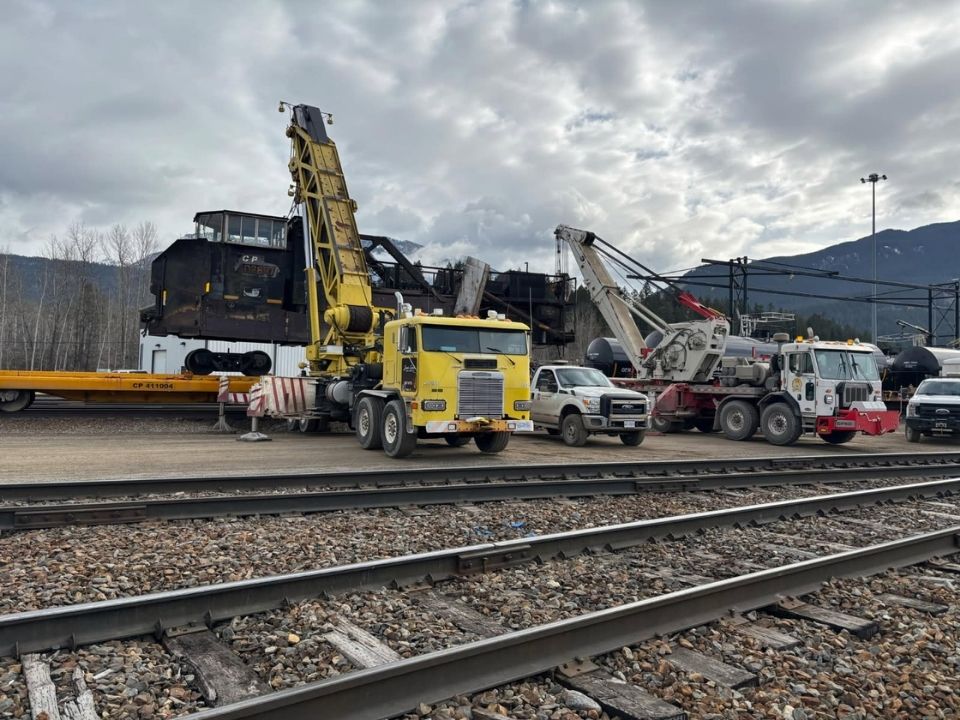 Jamie Davis Train Derailment Crew working to get a train back on the tracks.